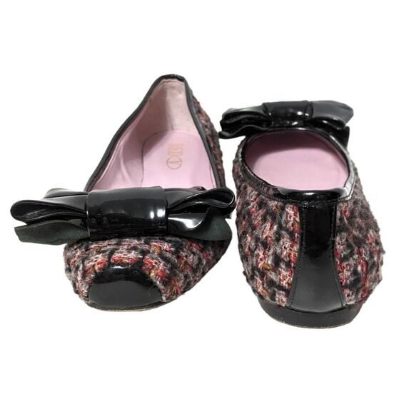 RED VALENTINO GARAVANI Tweed Bow Ballet Flats 38 - Picture 4 of 11